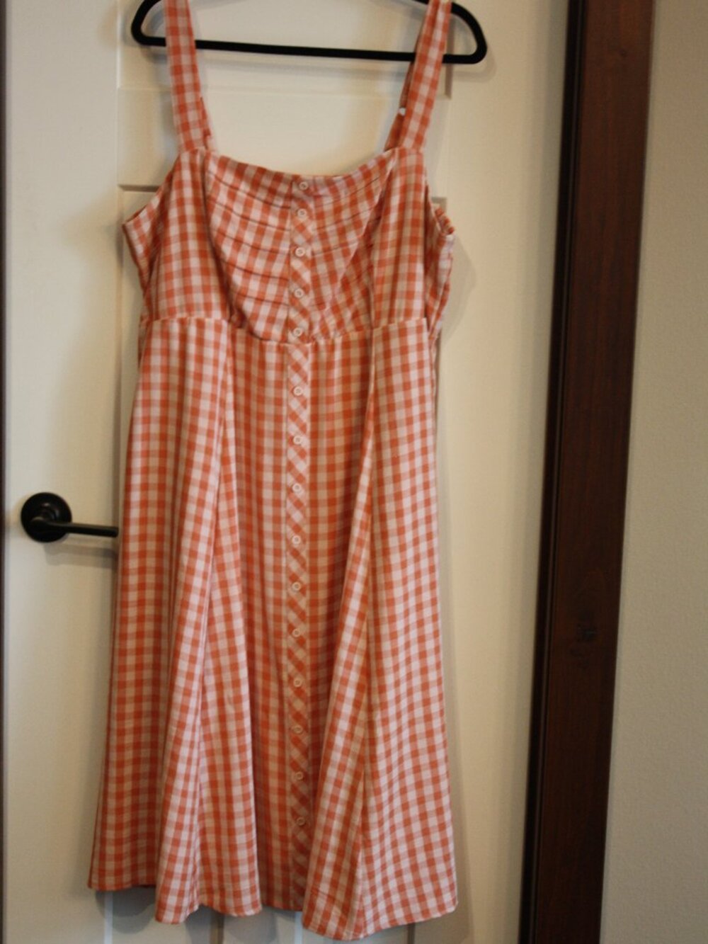 Torrid, Orange and White, strappy, square neck, dress, size (1) 14-16